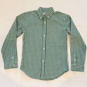 Classic Prep Green Checkered Kids' Button Down Shirt